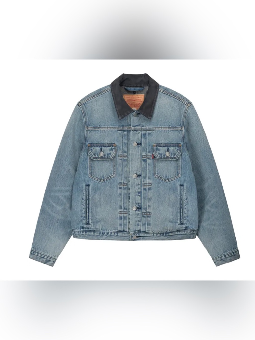 Stussy x Levi's Embossed Trucker Jean Jacket 'Indigo